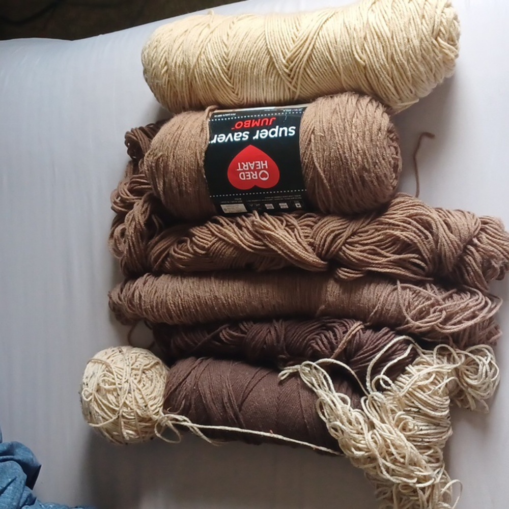 Bundle of Brown Acrylic Yarn